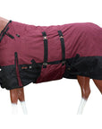 Hilason 1200D Ripstop Waterproof Turnout Winter Horse Blanket Wine