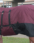 Hilason 1200D Ripstop Waterproof Turnout Winter Horse Blanket Wine