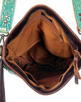 American Darling ADBG394TR Messenger Hand Tooled Genuine Leather Women Bag Western Handbag Purse