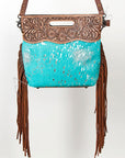 American Darling Clutch Hand Tooled Saddle Blanket Fabric Genuine Leather Western Women Bag Handbag Purse | Purses for Cute