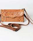American Darling ADBG446 Wallet Hand Tooled Genuine Leather Women Bag Western Handbag Purse