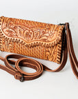 American Darling ADBG446 Wallet Hand Tooled Genuine Leather Women Bag Western Handbag Purse