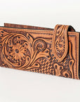 American Darling ADBG448 Wallet Hand Tooled Genuine Leather Women Bag Western Handbag Purse