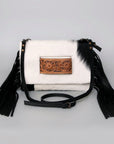 American Darling Hand Tooled Hair-On Genuine Leather Women Bag Western Handbag Purse