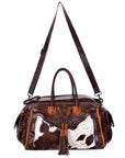 American Darling ADBG455 Duffel Hair-On Genuine Leather Women Bag Western Handbag Purse