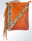 American Darling ADBG464 Chaps Bag Hand Tooled Genuine Leather Women Bag Western Handbag Purse