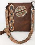 American Darling ADBG469 Chaps Bag Hand Tooled Genuine Leather Women Bag Western Handbag Purse
