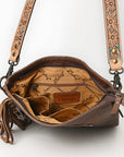 American Darling ADBG469 Chaps Bag Hand Tooled Genuine Leather Women Bag Western Handbag Purse