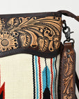 American Darling ADBGZ104 Signature Crossbody Hand Tooled Saddle Blanket Genuine Leather Women Bag Western Handbag Purse