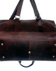 American Darling ADBG474BRWBK Duffel Hair On Genuine Leather Women Bag Western Handbag Purse