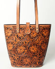 American Darling ADBG477TAN Tote Hand Tooled Genuine Leather Women Bag Western Handbag Purse