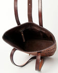 American Darling ADBG477TAN Tote Hand Tooled Genuine Leather Women Bag Western Handbag Purse