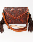 American Darling ADBG481 Envelope Hand Tooled Genuine Leather Women Bag Western Handbag Purse