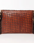 American Darling ADBG481 Envelope Hand Tooled Genuine Leather Women Bag Western Handbag Purse
