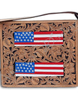 ADBG484 American Darling Hand Tooled Saddle Blanket Genuine Leather Women Bag Western Handbag Purse