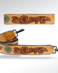 American Darling ADSTF160 Hand Tooled Genuine Leather Crossbody Handle Strap For Bags