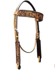 Western Horse Headstall American Leather Carved Tan Hilason