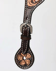 Western Leather Spur Straps Diamond Sparkle Carved Spur Straps Hilason