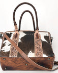 American Darling ADBGH101 Tote Hand Tooled Hair-On Genuine Leather Women Bag Western Handbag Purse