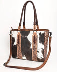 American Darling ADBGH101 Tote Hand Tooled Hair-On Genuine Leather Women Bag Western Handbag Purse