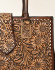 American Darling ADBGH104 Tote Hand Tooled Genuine Leather Women Bag Western Handbag Purse