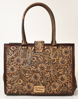 American Darling ADBGH104 Tote Hand Tooled Genuine Leather Women Bag Western Handbag Purse