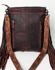 American Darling ADBGZ128 Large Crossbody Hand Tooled Genuine Leather Women Bag Western Handbag Purse