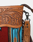 American Darling ADBGZ139G Signature Crossbody Hand Tooled Saddle Blanket Genuine Leather Women Bag Western Handbag Purse