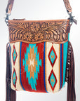 American Darling Large Crossbody Saddle Blanket Genuine Leather Women Bag Western Handbag Purse