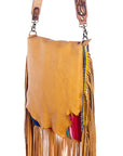 American Darling ADBGZ153 Messenger Saddle Blanket Genuine Leather Women Bag Western Handbag Purse