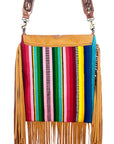 American Darling ADBGZ153 Messenger Saddle Blanket Genuine Leather Women Bag Western Handbag Purse