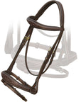 ExionPro Fancy Stitched Raised Anatomical Bridle with Rubber Reins