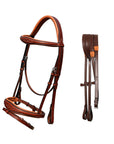 ExionPro Fancy Stitched Raised Anatomical Bridle with Rubber Reins