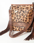 American Darling Messenger Hand Tooled Hair On Genuine Leather Women Bag Western Handbag Purse