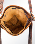 American Darling Messenger Hand Tooled Hair On Genuine Leather Women Bag Western Handbag Purse