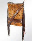 American Darling Messenger Hand Tooled Hair On Genuine Leather Women Bag Western Handbag Purse