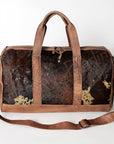 American Darling ADBGS174BRAC2 Duffel Hair On Genuine Leather Women Bag Western Handbag Purse