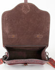 American Darling ADBG6002 Briefcase Hand Tooled Genuine Leather Women Bag Western Handbag Purse
