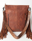 American Darling Messenger Hand Tooled Hair On Genuine Leather Women Bag Western Handbag Purse