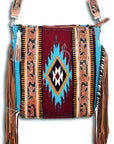 American Darling Large Crossbody Saddle Blanket Genuine Leather Women Bag Western Handbag Purse