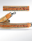 American Darling ADSTF102 Hand Tooled Genuine Leather Crossbody Handle Strap For Bags