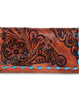 American Darling ADBG497BR1 Wallet Hand Tooled Genuine Leather Women Bag Western Handbag Purse