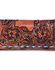 American Darling ADBG497BR1 Wallet Hand Tooled Genuine Leather Women Bag Western Handbag Purse