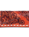 American Darling ADBG497BR1 Wallet Hand Tooled Genuine Leather Women Bag Western Handbag Purse