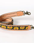 American Darling ADSTF101BKBU Hand Tooled Genuine Leather Crossbody Handle Strap For Bags