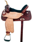 Flex Tree Western Horse Saddle Hilason In American Leather Barrel Trail