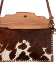 American Darling ADBGD103 Envelope Hand Tooled Hair-On Genuine Leather Women Bag Western Handbag Purse