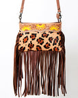 American Darling Small Crossbody Hand Tooled Hair On Genuine Leather Women Bag Western Handbag Purse