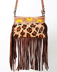 American Darling Small Crossbody Hand Tooled Hair On Genuine Leather Women Bag Western Handbag Purse
