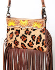 American Darling Small Crossbody Hand Tooled Hair On Genuine Leather Women Bag Western Handbag Purse